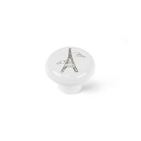 Deurknop Rei e816 Cirkelvormig Wit Porselein Illustratie 4 Stuks (Ø 40 x 31 mm)