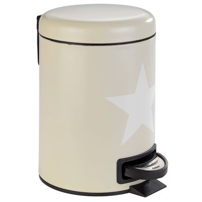 Wenko Pedaalemmer Stella 3 Liter 17 X 22,5 X 25 Cm Staal Crème