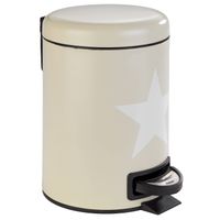 Wenko Pedaalemmer Stella 3 Liter 17 X 22,5 X 25 Cm Staal Crème - thumbnail