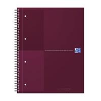 Spiraalblok Oxford International Notebook A4+ lijn rood