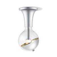 Move Me plafondlamp Horn - grijs / Sphere 5,5W - zilver goud