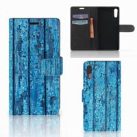 Sony Xperia XZ | Sony Xperia XZs | Book Style Case | Wood Blue