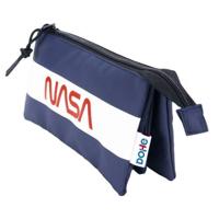 Pennenetui met 3 vakken DOHE Nasa Flag Blauw