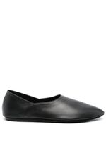 Jil Sander ballerines en cuir à empiècements - Noir