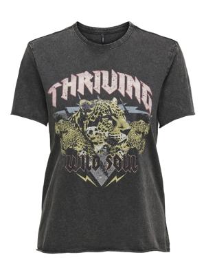 Only Onllucy Life Reg S/s Top Box Jrs T-shirt Korte Mouw Black Thriving Refined