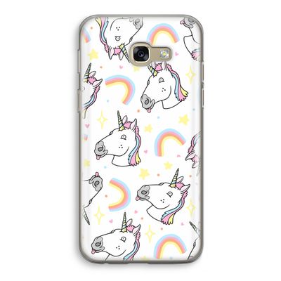 Rainbow Unicorn: Samsung Galaxy A5 (2017) Transparant Hoesje