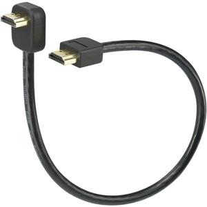 SpeaKa Professional SP-7870508 HDMI-kabel HDMI Aansluitkabel HDMI-A-stekker, HDMI-A-stekker 0.30 m Zwart 4K UHD, Audio Return Channel (ARC), Vergulde