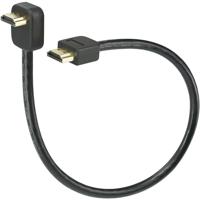 SpeaKa Professional SP-7870508 HDMI-kabel HDMI Aansluitkabel HDMI-A-stekker, HDMI-A-stekker 0.30 m Zwart 4K UHD, Audio Return Channel (ARC), Vergulde - thumbnail