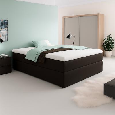 2dekans Opberg Boxspring Andy 140 x 200 Antraciet- Extra hoog - Zonder hoofdbord - Met Geleiders