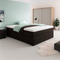 2dekans Opberg Boxspring Andy 140 x 200 Antraciet- Extra hoog - Zonder hoofdbord - Met Geleiders