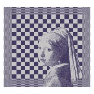 DDDDD theedoek Girl With a Pearl 60 x 65 blue