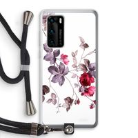 Mooie bloemen: Huawei P40 Transparant Hoesje met koord