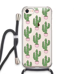 Cactus Lover: iPhone 7 Transparant Hoesje met koord