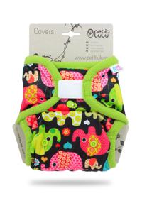 Petit Lulu Overbroekje Baby Olifant Roze (Elephant) - OneSize (4-15 kilo) - Klittenband