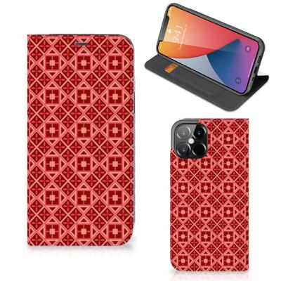 iPhone 12 Pro Max | Hoesje met Magneet | Batik Rood