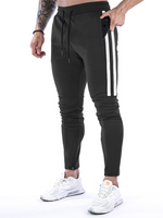 Mannen Dun Uitrekken Taille Twee-Bar Gestreept Afdrukken ZweetSport Sport Broek - thumbnail