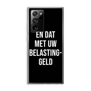 Belastinggeld - Zwart: Samsung Galaxy Note 20 Ultra / Note 20 Ultra 5G Transparant Hoesje