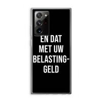 Belastinggeld - Zwart: Samsung Galaxy Note 20 Ultra / Note 20 Ultra 5G Transparant Hoesje