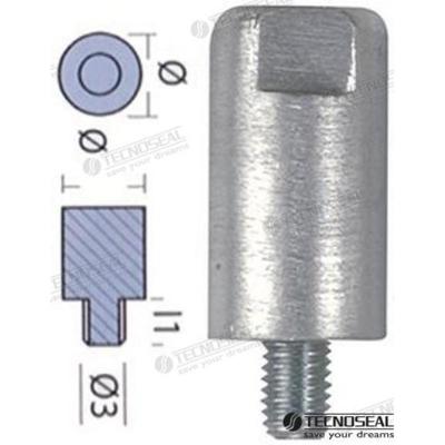Ánodos para Yanmar - Yanmar TEN01312 - ANODO YANMAR BARRA MOTOR ZINC Ø 20MM