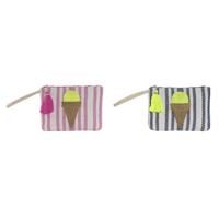 Toilettas Home ESPRIT Blauw Roze 26 x 2 x 19 cm (2 Stuks)