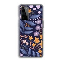 Flowers with blue leaves: OnePlus 9 Pro Transparant Hoesje