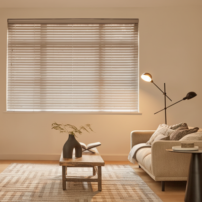 Houten jaloezieën Abachi 50mm
