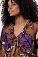 Lola flower blouse - honey/purple - 12896