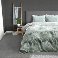 Double Nature Turquoise Dekbedovertrek Patroon 140x200 Cm Sleeptime Elegance - Dekbed-Discounter.nl
