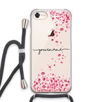 Hartjes en kusjes: iPhone 7 Transparant Hoesje met koord