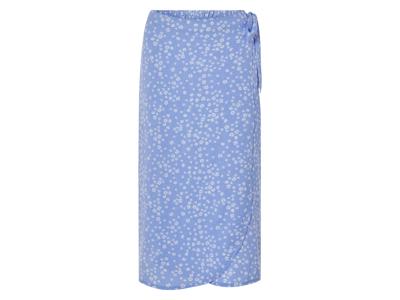 esmara Dames wikkelrok (lichtblauw met bloemen, M (40/42))