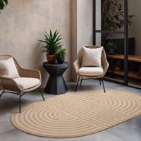 Vloerkleed Woodfield Ovaal - Jute Wit Xcm - Polypropyleen - Dekbed-Discounter.nl
