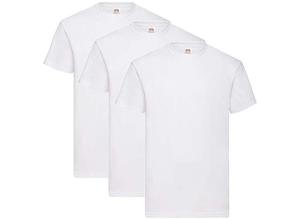 Fruit of the Loom witte heren T-shirts - 3 stuks