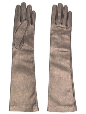 Brunello Cucinelli gants longs à coupe slim - Vert