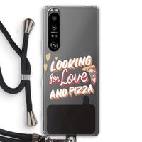 Pizza is the answer: Sony Xperia 1 III Transparant Hoesje met koord