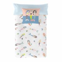 Dekbedovertrek Naturals Mermaids Bed van 80/90 150 x 220 cm
