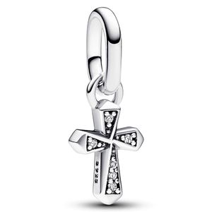 Pandora Me 793044C01 Hangbedel Sparkling Cross Mini Dangle zilver-zirconia wit