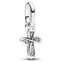 Pandora Me 793044C01 Hangbedel Sparkling Cross Mini Dangle zilver-zirconia wit