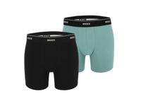 MEXX 2 heren boxershorts (XXL, Zwart/groen)