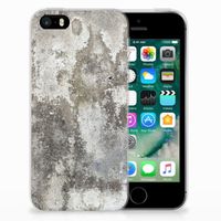 Apple iPhone SE | 5S TPU Siliconen Hoesje Beton Print - thumbnail