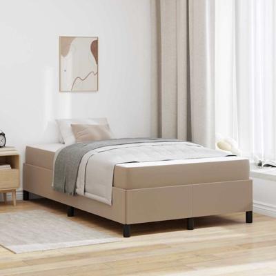 Bedframe met matras Cappuccino 120 x 190 cm Kunstleer
