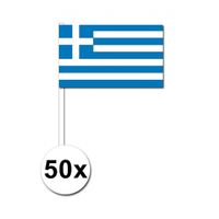 Zwaaivlaggetjes Griekenland 50 stuks   -