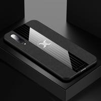 Voor Xiaomi mi 9 XINLI stiksels doek textuur schokbestendige TPU beschermhoes (zwart)