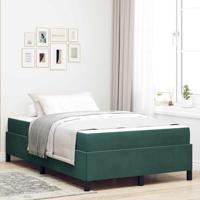Bedframe met matras Donkergroen en Wit 120 x 190 cm Fluweel