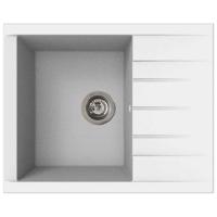 Spoelbak - SMC hars - Effen wit - Inbouw - STRADOUR - Cube 1C XS - 62 x 50 cm