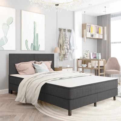Boxspringframe stof grijs 140x200 cm
