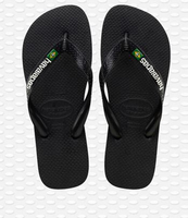 Havaianas Brasil Logo Slipper Black/Black 37/38