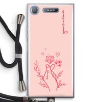 Giving Flowers: Sony Xperia XZ1 Transparant Hoesje met koord