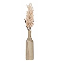 Decoratie pampasgras kunst pluim in houten vaas - lichtroze - 88 cm