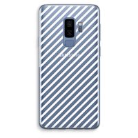 Strepen zwart-wit: Samsung Galaxy S9 Plus Transparant Hoesje