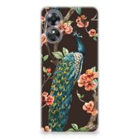 OPPO A17 | TPU Hoesje | Pauw met Bloemen